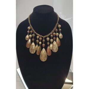 Vintage Bohemian Necklace Bronze Metal with Charms Fashion